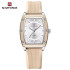 NAVIFORCE NF5049 Silicone Strap Luxury Casual Design Elegant Top Hand Luminous Quartz Watch For Women - White Beige